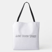 Tote Bag Ajouter votre texte Portefeuille-Sacs Poignée d'ac (Dos)