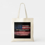 Tote Bag Ajouter votre texte sur le drapeau américain (Dos)