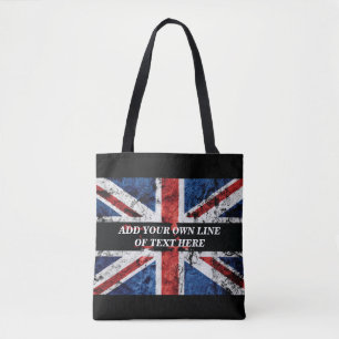 Tote Bag Ajouter votre texte sur le drapeau anglais Jeu d'o