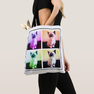 Tote Bag Ajoutez vos photos de famille ou d'animaux personn