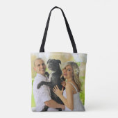 Tote Bag Ajoutez votre photo personnalisée sur un tote rect (Dos)