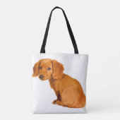 Tote Bag Ajoutez votre propre chiot fait sur commande de (Dos)