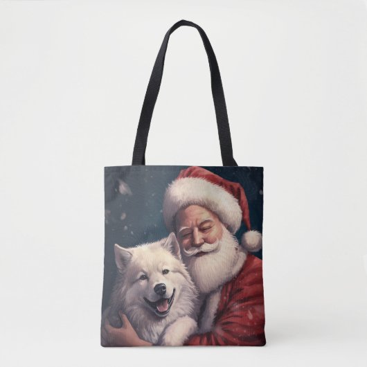 Tote Bag Akita avec Noël du Père Noël (Devant)