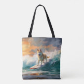 Tote Bag Akita Beach Surf Peinture (Dos)
