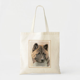 Tote Bag Akita Peinture - Cute Original Chien Art