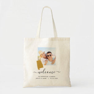 Tote Bag Alabama Carte Photo Mariage Bienvenue