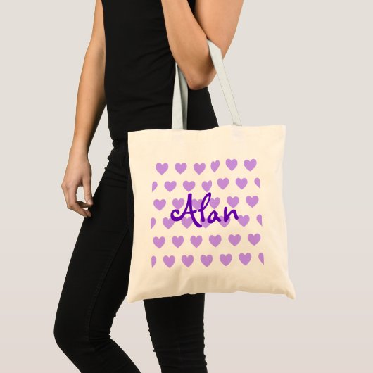 Tote Bag Alan en violet (Devant (produit))