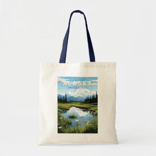 Tote Bag Alaska Travel Art Vintage