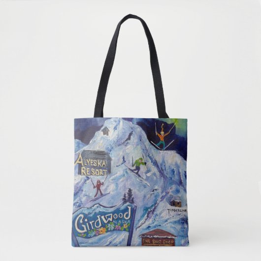 Tote Bag Alaskan Alyeska/sac fourre-tout de toile en bois d (Devant)