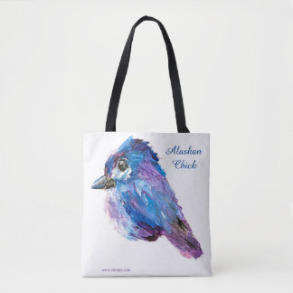 Tote Bag Alaskan Chick Canvas _fireweed back_Sac fourre-tou