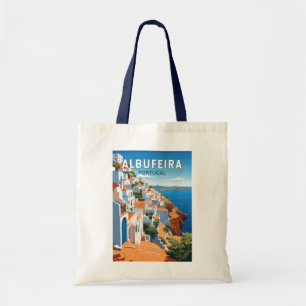Tote Bag Albufeira Portugal Travel Art Vintage