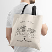 Tote Bag Albuquerque, Nouveau-Mexique Mariage | Skyline sty