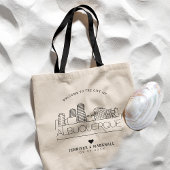 Tote Bag Albuquerque, Nouveau-Mexique Mariage | Skyline sty