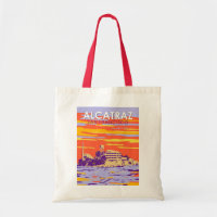 Alcatraz Island San Francisco Travel Art Vintage