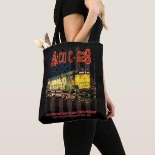 Tote Bag Alco C-628 Diesel Locomotive et drapeau américain