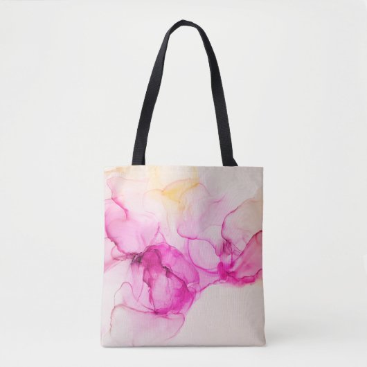 Tote Bag Alcool encre texture marine. L'art contemporain. (Devant)