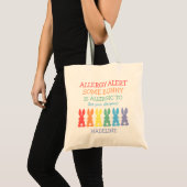 Tote Bag Alerte d'allergie alimentaire de lapins (Devant (produit))