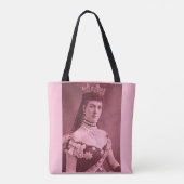 Tote Bag Alexandra du Danemark en rose (Dos)