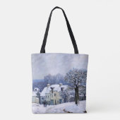 Tote Bag Alfred Sisley - Place Chenil à Marly, Effet Neige (Dos)