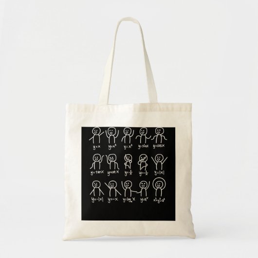 Tote Bag Algebra Danse Drôle Graphe Chiffres Math Équation (Devant)