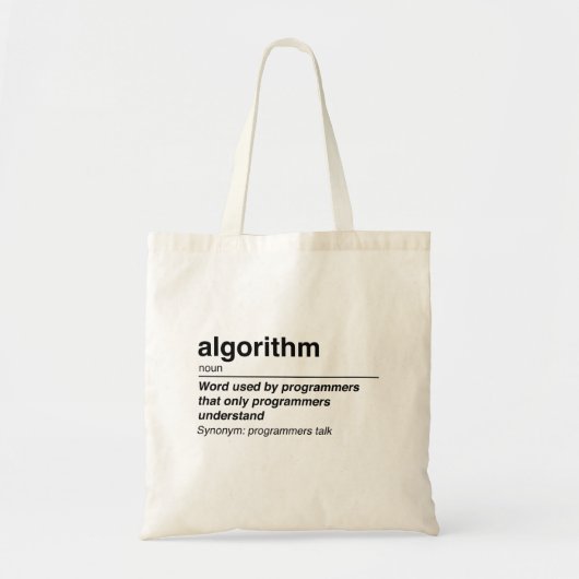 Tote Bag Algorithme (Devant)