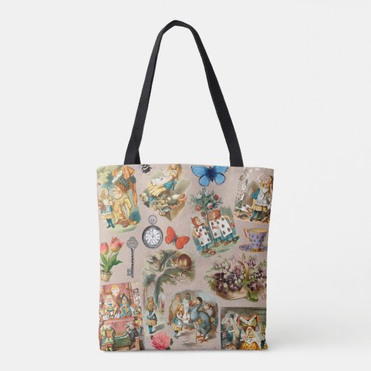 Tote Bag Alice à Wonderland Cheshire Cat Characters (Dos)