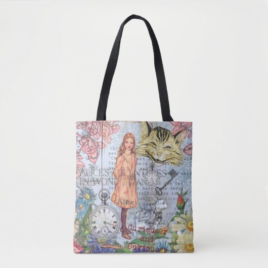 Tote Bag Alice au pays des merveilles Classique Cheshire Ra (Devant)