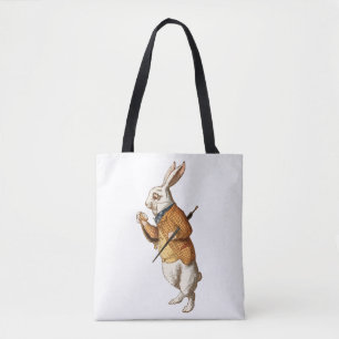 Tote Bag Alice au pays des merveilles - Lapin Blanc