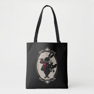 Tote Bag Alice au Pays des Merveilles Lapin Blanc Livre Anc