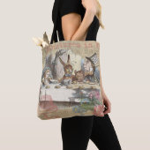 Tote Bag Alice au pays des merveilles Mad Tea Party Art (De près)