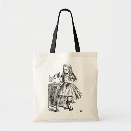 Tote Bag Alice avec la "boisson je" bouteille (Devant)