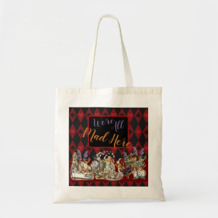 Tote Bag Alice Aventures avec le Chat de Cheshire Fou du Pa