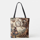 Tote Bag Alice & Cheshire Cat: Whimsical Wonderland Fantasy (Dos)
