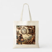 Tote Bag Alice & Cheshire Cat: Whimsical Wonderland Fantasy (Dos)