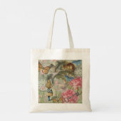 Tote Bag Alice Cheshire Chat Wonderland Tree Garden (Dos)