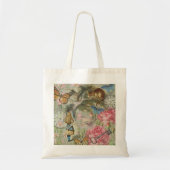Tote Bag Alice Cheshire Chat Wonderland Tree Garden (Devant)