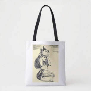 Tote Bag Alice couronnée en tant que reine Alice met la cou