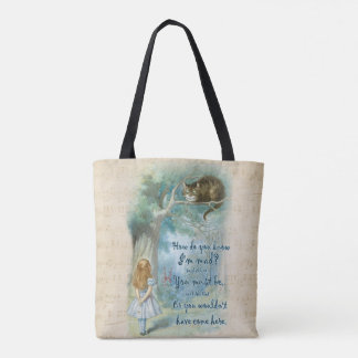Tote Bag Alice dans la citation du pays des merveilles