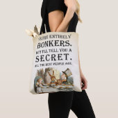 Tote Bag Alice dans la citation du pays des merveilles (De près)