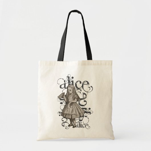 Tote Bag Alice dans la grunge du pays des merveilles (Devant)