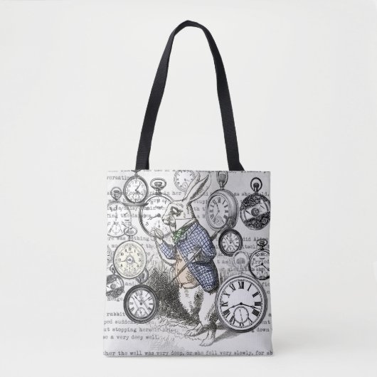 Tote Bag Alice de lapin blanc au pays des merveilles (Devant)