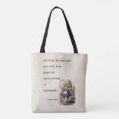 Tote Bag Alice In Wonderland - Devis Aventure Flamant rose (Dos)
