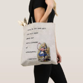 Tote Bag Alice In Wonderland - Devis Aventure Flamant rose (De près)