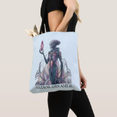 Tote Bag Alien Abstrait (De près)