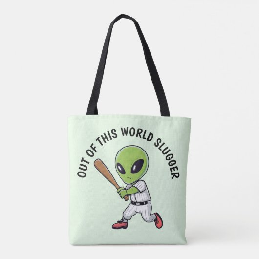 Tote Bag Alien de baseball (Dos)