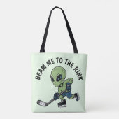 Tote Bag Alien de hockey (Dos)