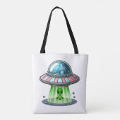 Tote Bag Alien enlevant une vache (Dos)