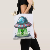 Tote Bag Alien enlevant une vache (De près)