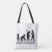 Tote Bag Alien Evolution, Alien extraterrestre (Dos)