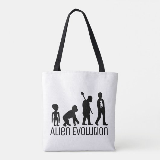 Tote Bag Alien Evolution, Alien extraterrestre (Dos)